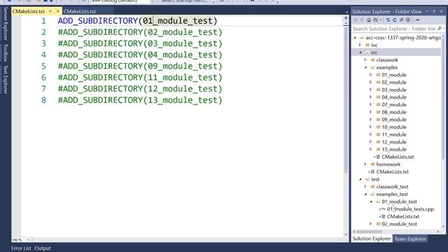 C++: Cmake Visual Studio 2017 смотреть онлайн