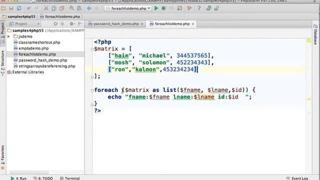 Using The list Construct in foreach Loop смотреть онлайн