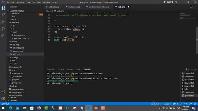 Laravel 9 tutorial - Show List from Database Table смотреть онлайн