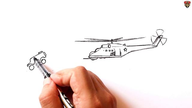 How to draw a Battle Helicopter | Step by step Drawing tutorial смотреть онлайн