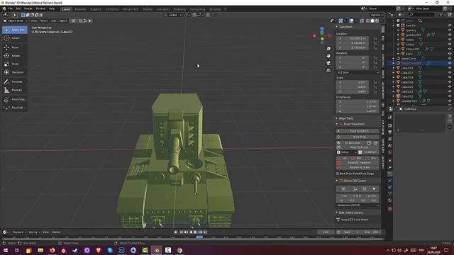 12.Blender Game Landscape. World of Tanks. Танк КВ Башня (Part12) смотреть онлайн