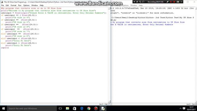 Python Programming - Shoe Size Program - The End?! смотреть онлайн