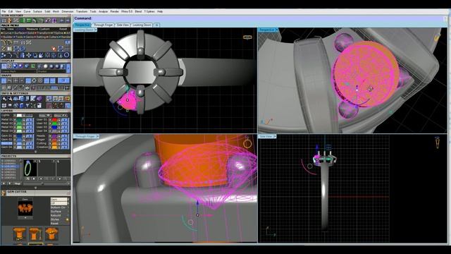 Построение 3D гарнитура из золота. смотреть онлайн