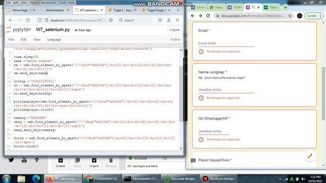 Membuat Selelnium Google Form Menggunakan Python смотреть онлайн