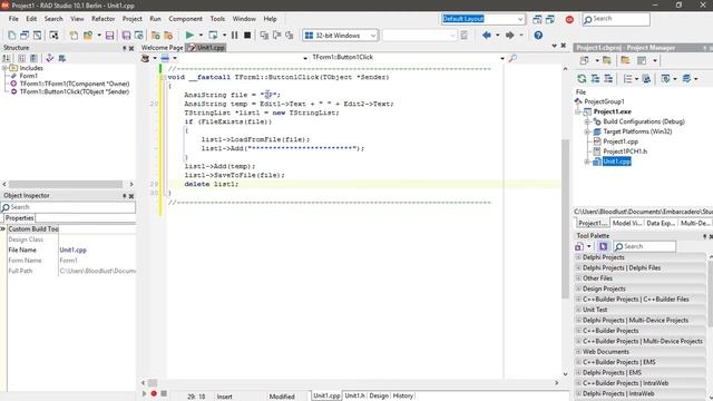 Builder C++ Урок 1 (Пилотный). Регистрация смотреть онлайн