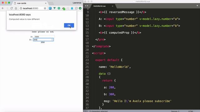 VueJS Computed Properties & Watchers | EP05 VueJS смотреть онлайн