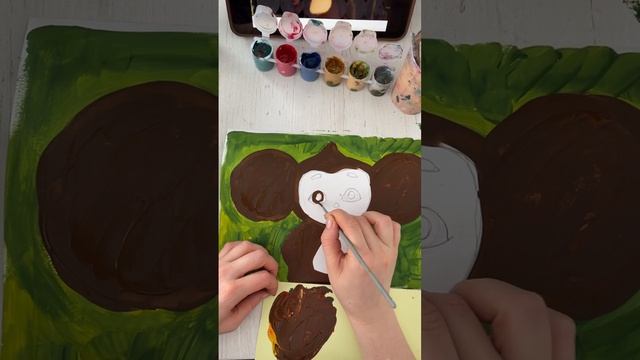 Рисуем Чебурашку гуашью. смотреть онлайн