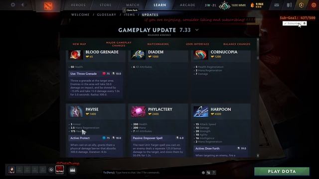DOTA 2 LIVE - New Patch is Live! New Frontier Update - Ranked Game-play [7.33] смотреть онлайн