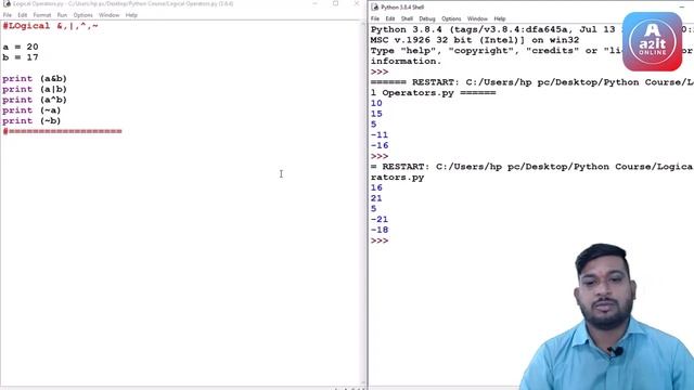Python Logical & Bitwise Operators in Hindi with example | A2IT Online смотреть онлайн
