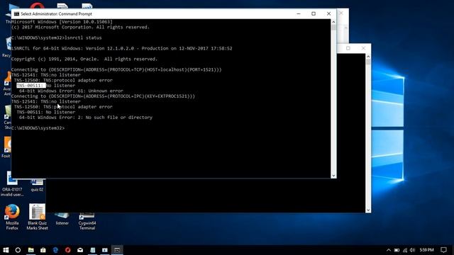 Oracle Listener How To Handle Error Message ORA 12541 TNS No Listener