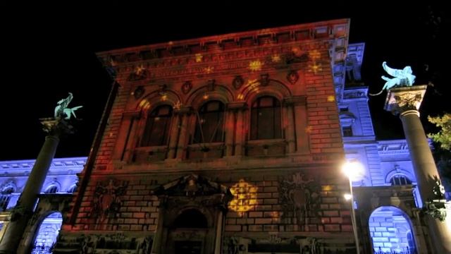 Lausanne Christmas light show with free music medley смотреть онлайн