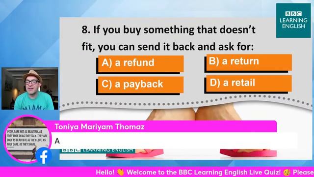Live English Quiz #60 Shopping смотреть онлайн