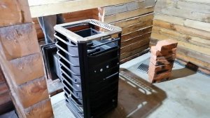 Строительство бани 4*4 с верандой . Установка печи.