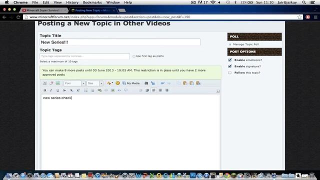 How To Post Videos On Minecraft Forums! 2013 смотреть онлайн