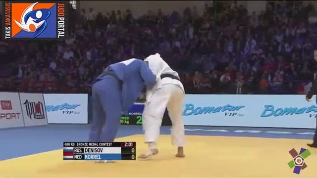 European Judo Championships Warsaw 2017 Bronze -100kg DENISOV Kirill (RUS) vs. KORREL Michael (NED) смотреть онлайн