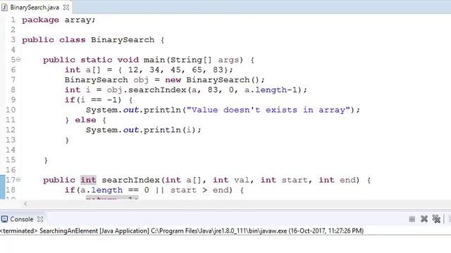 Array - 4: Binary Search of element in Array | Search element in Sorted Array | Binary Search смотреть онлайн