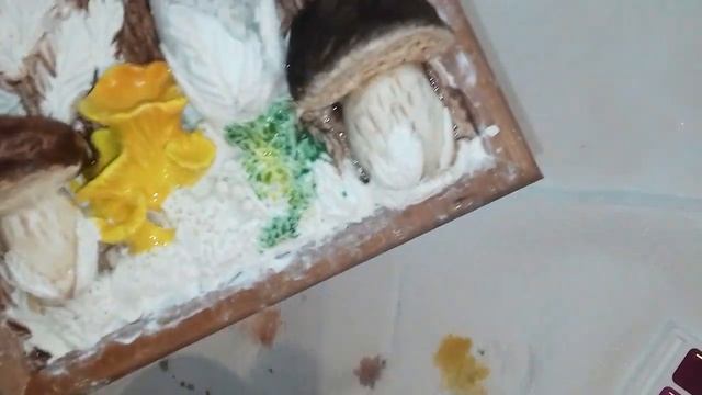 Панно из солёного теста "Кусочек леса, грибная история" 2 часть.Поделка на осеннюю тему. смотреть онлайн