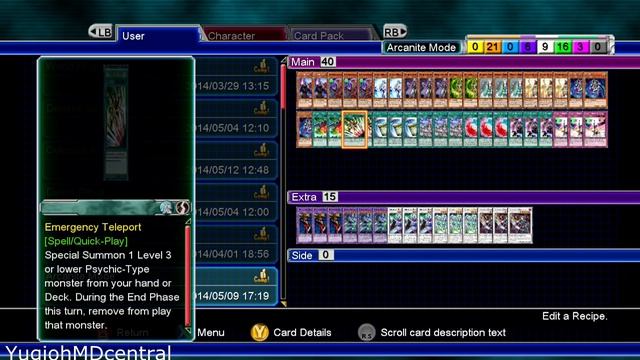 Yu-Gi-Oh - MD (Millennium Duels) Arcanite Magician Assault Mode Deck Recipe смотреть онлайн