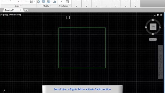 How to fillet rectangle using AutoCAD Fillet command смотреть онлайн