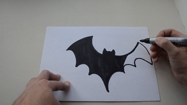 Рисуем летучую мышь!) Хэллоуин! смотреть онлайн