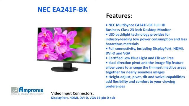 NEC EA241F-BK 23 Inch Full HD Business-Class Desktop Monitor Sales | Service | Repair | Exchange смотреть онлайн