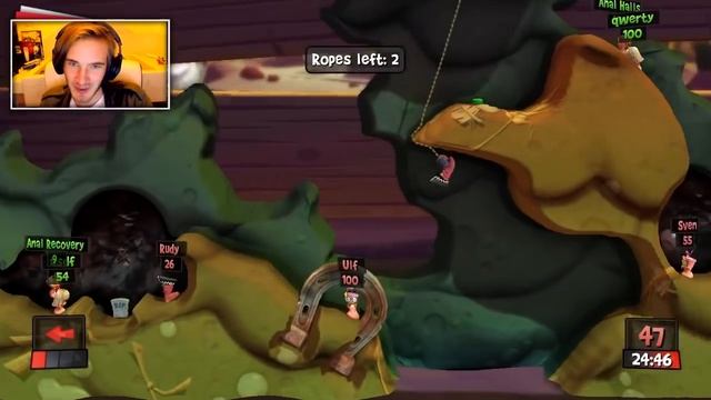 Nova / Sp00n / Cry / Pewds - Worms Revolution Part (1) Match (1) смотреть онлайн