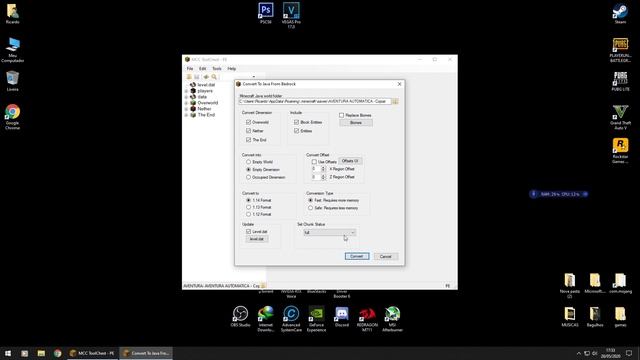 COMO CONVERTER SEU MUNDO MINECRAFT PE/BEDROCK PARA MINECRAFT JAVA PC OU VICE-VERSA 1.14 1.15 смотреть онлайн