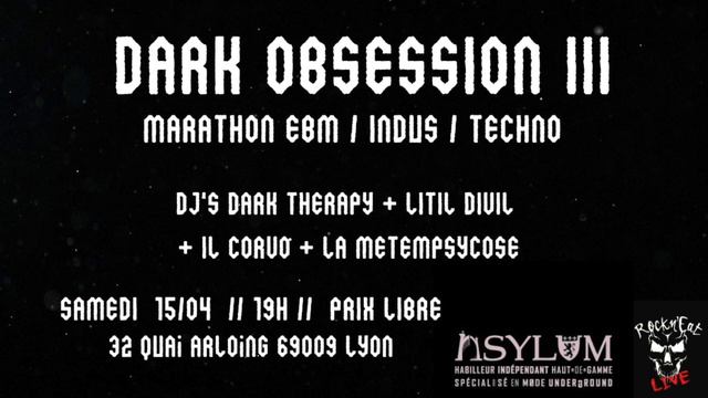 Mix Dark Obsession III @ Rock'n Eat live, Lyon, 15/4/23. смотреть онлайн
