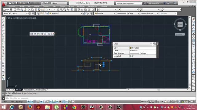 Autocad 21 Alzado trasero Academia Usero Estepona смотреть онлайн