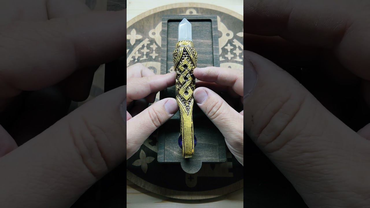 Рунический жезл - аметист и горный хрусталь #кудесникдобрыня #руны смотреть онлайн