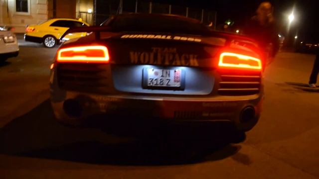 #100 Team Wolfpack at Gumball 3000 in VIENNA - 2013 Audi R8 V10 PLUS - HARD REVS!! смотреть онлайн