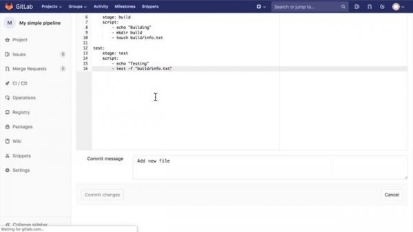 Gitlab CI pipeline tutorial for beginners