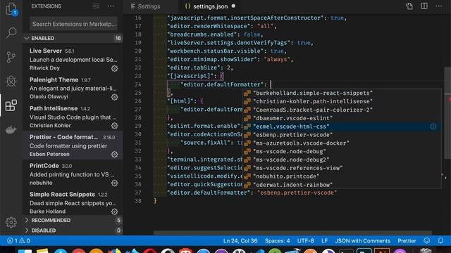 Code Formatting Extensions in VSCode смотреть онлайн