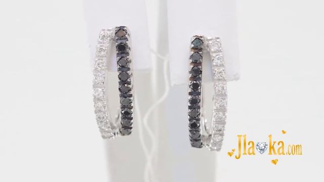 Золоті сережки з білими та чорними діамантами смотреть онлайн