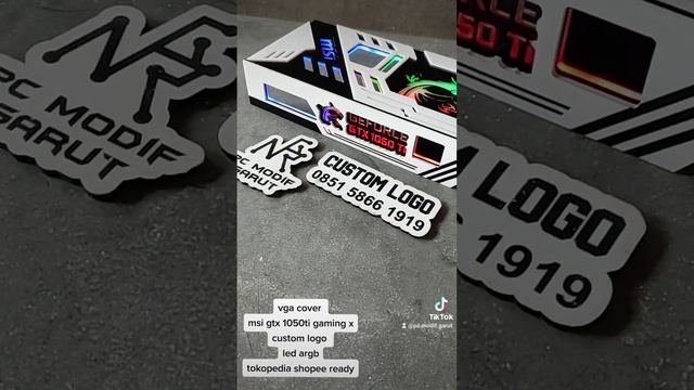 vga cover msi gtx 1050ti gaming x custom logo led argb tokopedia shopee ready смотреть онлайн