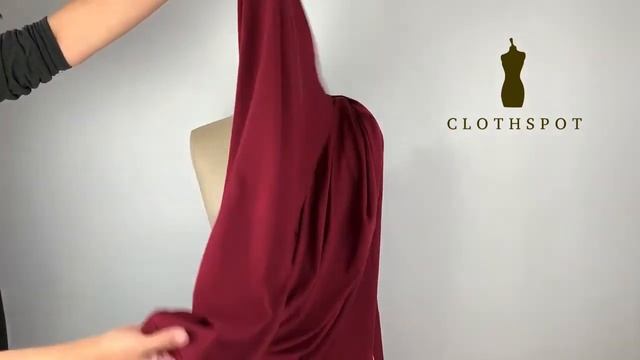 'Vignoble’ rich claret micromodal jersey fabric смотреть онлайн