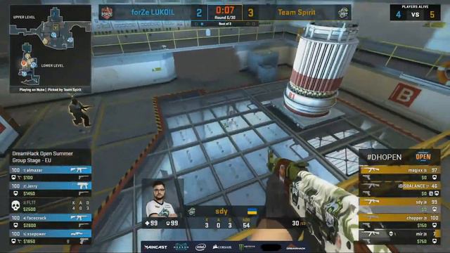 ЖЕСТКИЙ ПОТ forZe vs Team Spirit - DreamHack Open Summer 2020 Europe (CS:GO) смотреть онлайн