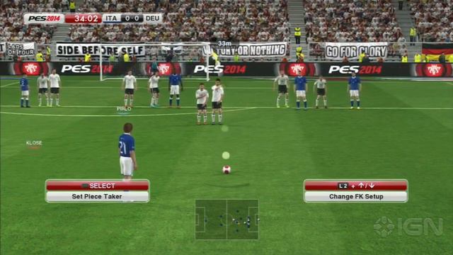 Геймплей PES 2014 матч Италия - Германия смотреть онлайн