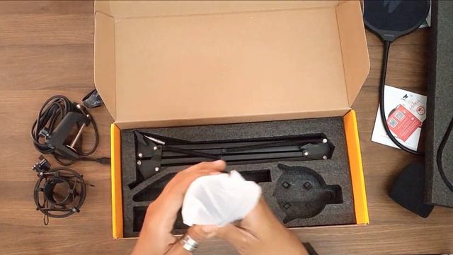 Unboxing Maono au-pm421 condenser USB Microphone set смотреть онлайн