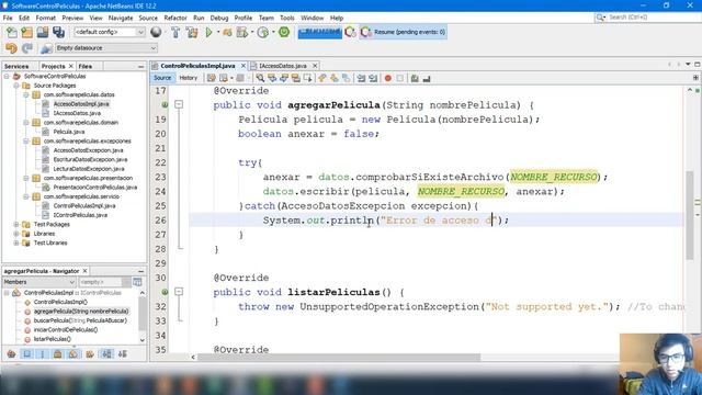 140 . Curso de Java II Archivos II Ejercicio - Software para un control de películas (Parte 5) смотреть онлайн