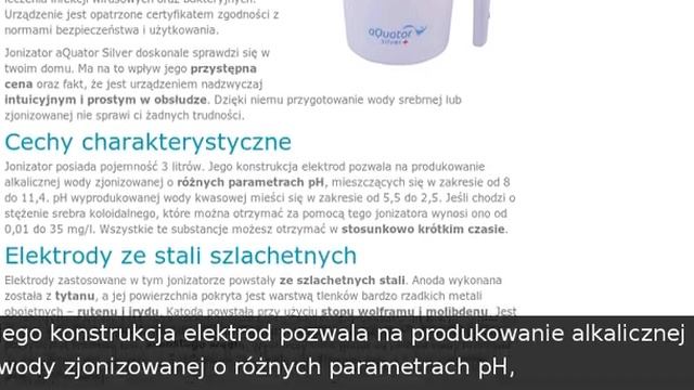 Recenzja jonizatora wody aQuator Silver смотреть онлайн