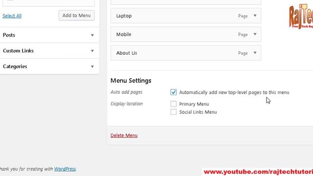 how to add page in wordpress in hindi | add menus in wordpress | Part6 | RAjTech смотреть онлайн