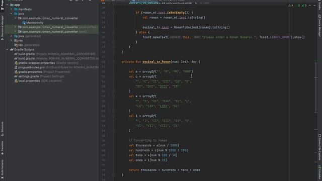 Roman numeral converter using Kotlin in Android studio смотреть онлайн