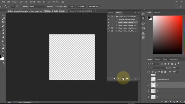 Magic Brush Painting Tutorial Photoshop Action смотреть онлайн