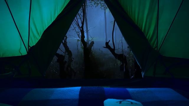 Instant deep sleep in a tent with continuous heavy rain and the sound of thunder in the forest смотреть онлайн