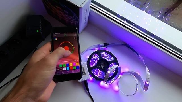 Светодиодная лента RGB(управление с телефона) смотреть онлайн