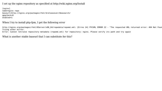 DevOps & SysAdmins: nginx repomd.xml 404 Not Found смотреть онлайн