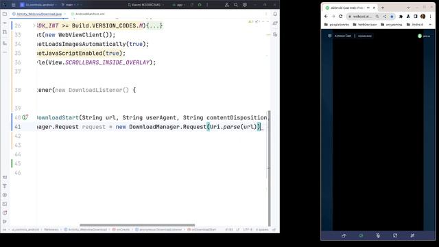 Webview Download Android app With Intelij -JAVA смотреть онлайн