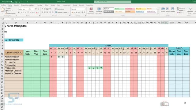 ✅ Plantilla para GESTIÓN de EMPLEADOS [ horas trabajadas + vacaciones ] en Excel смотреть онлайн