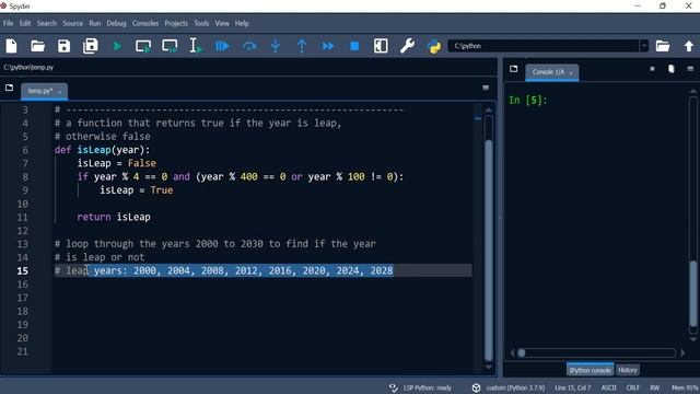 Python 52: Find if a year is leap or not. смотреть онлайн